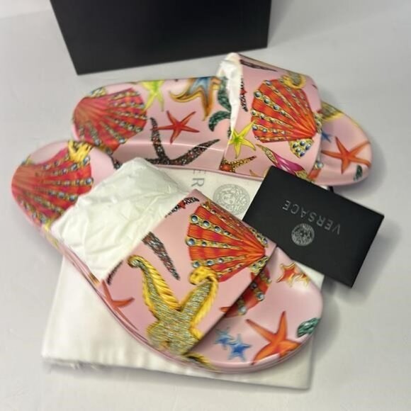 New Authentic Versace Trésor de la Mer Slide Sandal (Women) - Picture 12 of 12